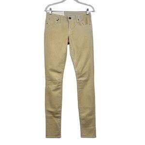 Helmut Lang New Womens 27 Tall Tan Skinny Jeans Low Rise Denim Casual Streetwear